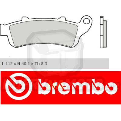 Brzdové destičky Brembo HONDA SILVER WING ABS 600 r.v. Od 03 -  směs XS Přední