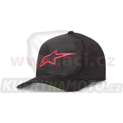 kšiltovka AGELESS CURVE, ALPINESTARS (černá/červená)