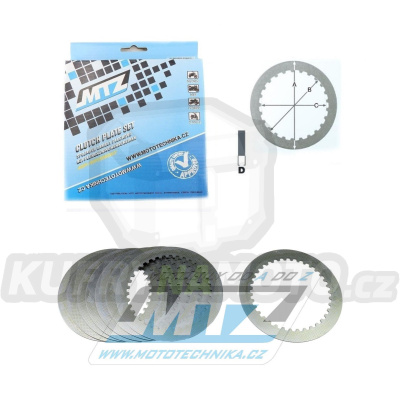 Lamely spojkové plechové (meziplechy) MTZ 888-P170C-8 - KTM 400EXC+450EXC+530EXC / 08-11 + Husaberg FE390+FX450 / 10-12 + FE450+FE570 / 09-12