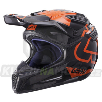 LEATT přilba CROSS GPX 5.5 MODEL V15 COMPOSITE -OD 1035 G.- black/ORANGE barva černá/oranžová kompozitová velikost XL