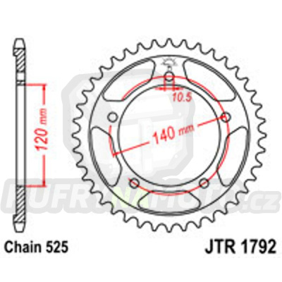 Rozeta PBR 47 zubů 1792-47-PBRR4398-47- výprodej