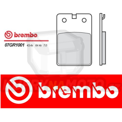 Brzdové destičky Brembo MOTO MORINI S 400 r.v. Od 84 -  směs Originál Přední