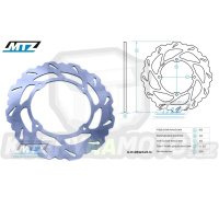 Kotouč brzdový MTZ nerezový - zubatý desing Wave - Honda CR125+CR250+CRF250+CRF450 + HM Honda CRE125+CRE-F125+CRE250R+CRE450+CRE-F490X