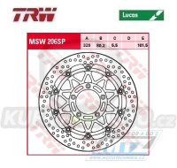 Kotouč brzdový plovoucí TRW MSW206-SP (320/80/5D) - kulatý design MV Agusta Brutale910+F4 + Brutale 1078RR+Brutale1090RR