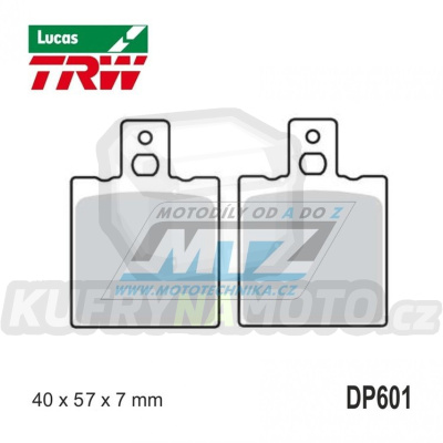Destičky brzdové DP601-MCB75 TRW Lucas MCB75 - směs Sinter