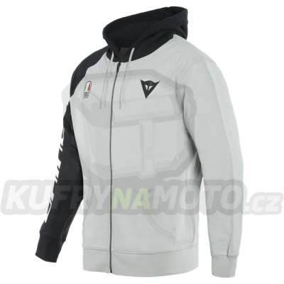 Mikina DAINESE RACING SERVICE FULL ZIP HOODIE šedo/černá