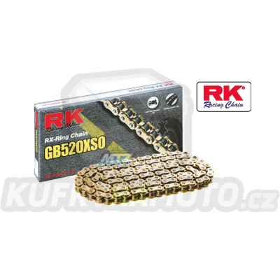 Řetěz RK 520 XSO-Z1 (118čl) - těsněný/ x kroužkový (zlatý)