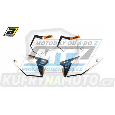 Polepy číslových tabulek (vystřižené) - KTM EXC / 12-13 + SX+SXF / 11-12 - typ polepů Dream4