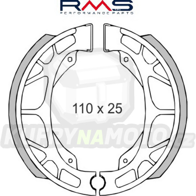 Brzdové čelisti RMS 225120090 zadní