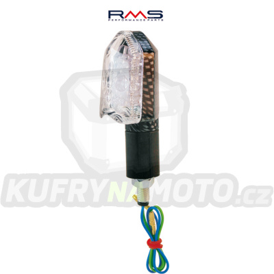 Blinkr RMS 246480170 karbonový vzhled, průhledné sklo Homologace