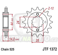 Řetězové kolečko JT JTF 1372-17 17 zubů