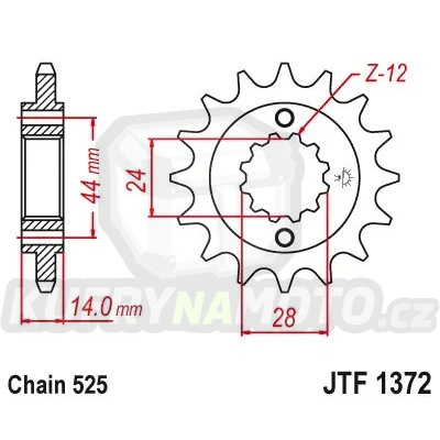 Řetězové kolečko JT JTF 1372-17 17 zubů