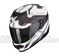 Moto přilba SCORPION EXO-520 EVO AIR ELAN matná bílo/stříbrno/červená