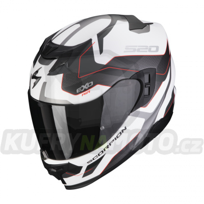 Moto přilba SCORPION EXO-520 EVO AIR ELAN matná bílo/stříbrno/červená