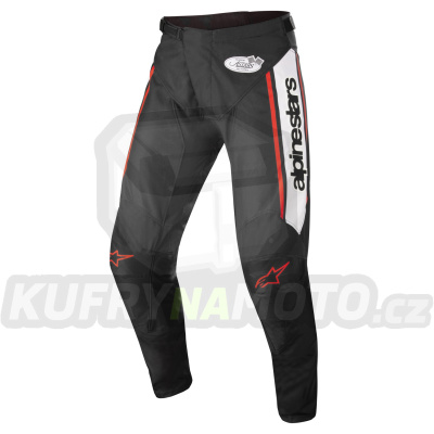 kalhoty RACER FLAGSHIP, ALPINESTARS (černá/bílá/červená fluo)