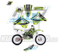 Polepy s potahem sedla (sada polepů a potah sedla Dream) - Kawasaki KX125+KX250 / 94-98 - typ polepů Dream4