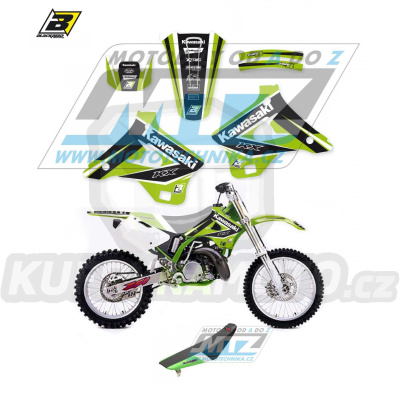Polepy s potahem sedla (sada polepů a potah sedla Dream) - Kawasaki KX125+KX250 / 94-98 - typ polepů Dream4