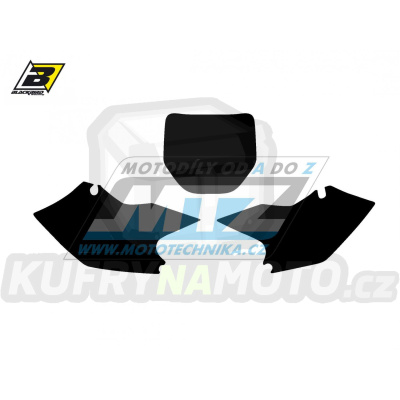 Polepy číslových tabulek (vystřižené) - Kawasaki KXF250 / 04-05 - barva černá