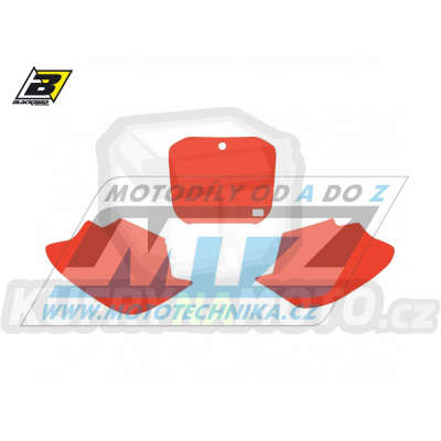 Polepy číslových tabulek (vystřižené) - TM MX / 04-07 - barva červená