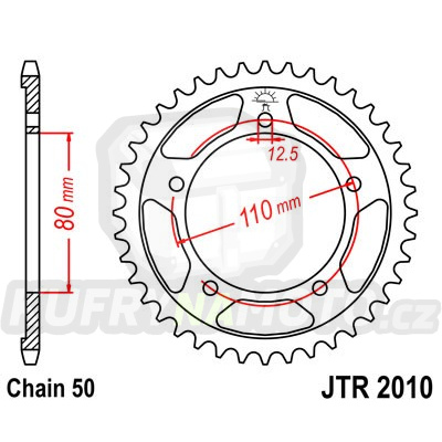 Řetězová rozeta JT JTR 2010-45 45 zubů, 530