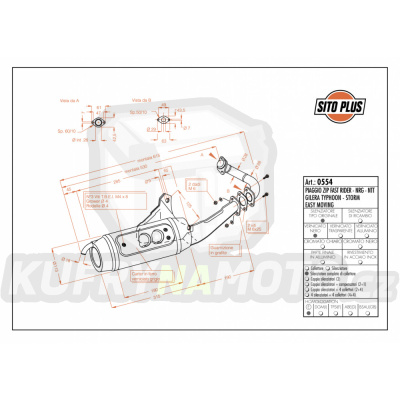 Výfuk Leo Vince Gilera TYPHOON 50 1994 - 2001 SITOPLUS LVKN172-0554