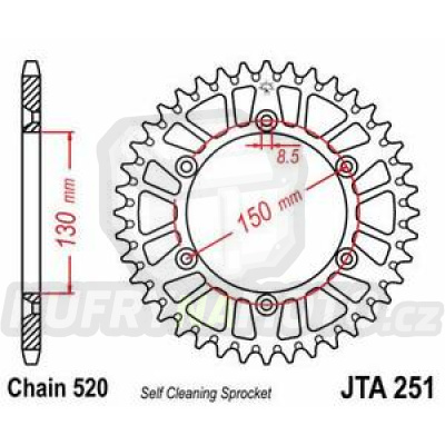 Rozeta PBR 50 zubů 251-50-PBRR270-50- výprodej