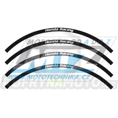 Polepy ráfků (přední+zadní kolo) Blackbird Honda Racing - černé