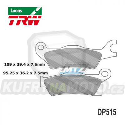 Destičky brzdové DP515-LUSI TRW Lucas MCB862SI - směs Sinter Offroad