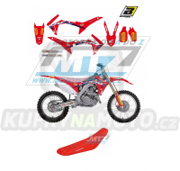 Polepy s potahem sedla (sada polepů a potah sedla Graphics) - Honda CRF250R / 14-17 + CRF450R / 13-16 - typ polepů Replica Team HRC