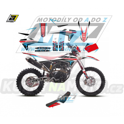 Polepy s potahem sedla (sada polepů a potah sedla Dream) - Fantic XE125+XM125 4T + XE50+XM50 / 17-23 - typ polepů Dream4