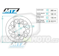 Kotouč brzdový CC Brake Disc (kulatý design Classic) - KTM 125MX+250MX+500MX / 85-87 + 125SX+250SX