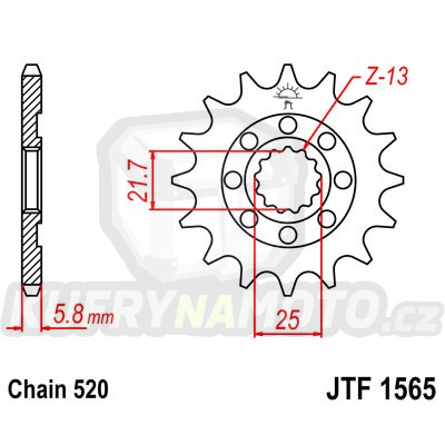 Řetězové kolečko JT JTF 1565-12 12 zubů, 520