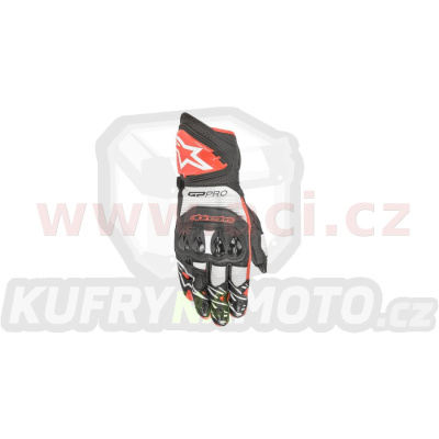 rukavice GP PRO R 3, ALPINESTARS (černá/bílá/červená) 2023