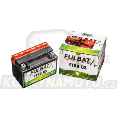 baterie 12V, YTX9-BS, 8Ah, 120A, bezúdržbová MF AGM 150x87x105, FULBAT (vč. balení elektrolytu)