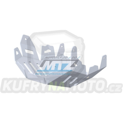 Kryt pod motor hliníkový Dual Sport - Kawasaki KLE650 Versys / 15-21 - barva stříbrná Ice Polished