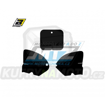 Polepy číslových tabulek (vystřižené) - Suzuki RM125+RM250 / 93 - barva černá