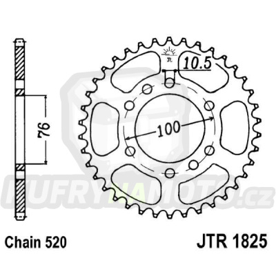 Řetězová rozeta JT JTR 1825-48 48 zubů, 520