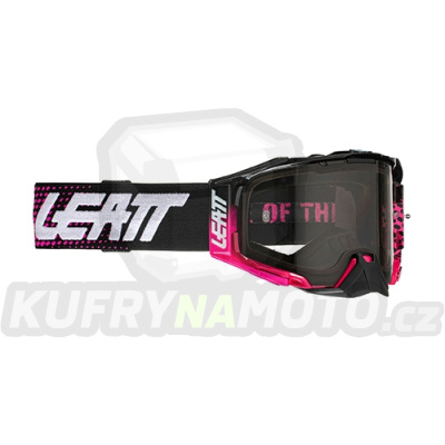 LEATT VELOCITY 6.5 brýle GOGGLE NEON PINK LIGHT GREY 58% barva PINK / BLACK-8021700420-akce