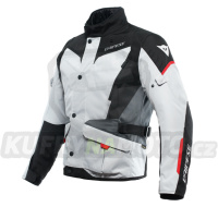Moto bunda DAINESE TEMPEST 3 D-DRY glacier šedo/černo/lava červená