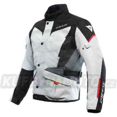 Moto bunda DAINESE TEMPEST 3 D-DRY glacier šedo/černo/lava červená