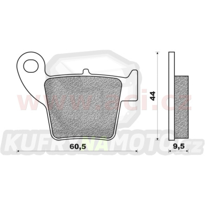 brzdové destičky (směs OFF ROAD DIRT SINTERED) NEWFREN (2 ks v balení)