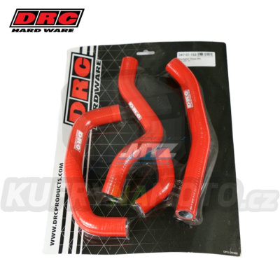 Hadice chladiče DRC RADIATOR HOSE KIT - DRC D47-01-153 - Honda CRF250R / 18-21 + CRF250RX / 19-21 - červené (sada 4ks)