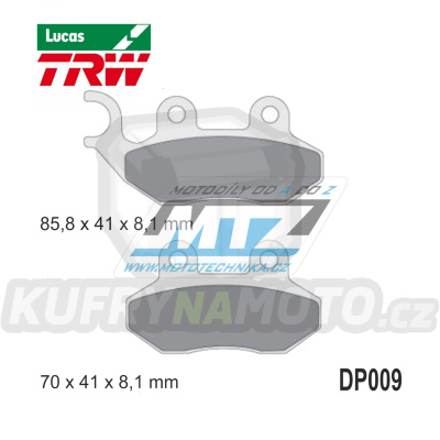 Destičky brzdové DP009-LUEC TRW Lucas MCB684EC - směs Allround Economy