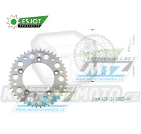 Rozeta řetězová (převodník) Dural 0894-44zubů ESJOT 51-13025-44 - barva stříbrná - KTM 65SX / 02-24 + 60SX / 97-01 + Husqvarna TC65 / 17-24 + Gas-Gas MC65
