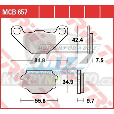 Destičky brzdové DP9049-LU TRW Lucas MCB657 - směs Allround