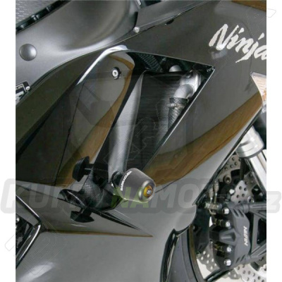 HLINÍKOVÉ NÁHRADNÍ HLAVY PADACÍCH PROTEKTORŮ - STŘÍBRNÁ pár Barracuda Kawasaki ZX 6 R 636 Ninja 2007 - 2008