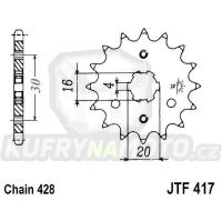 Řetězové kolečko JT JTF 417-15 15 zubů