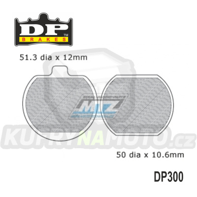Destičky brzdové DP300 - DP BRAKES směs Premium Sinter OEM