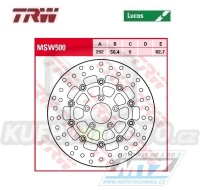 Kotouč brzdový plovoucí TRW MSW500 (292/56,4/5D) - kulatý design - Harley Davidson XL883+XL1200+FLHR+FLHRCI+FLHRI+FLHRS+FLHT + FLHTC+LHTCUI+FLHTI+FLHXI+FLSTC + FLSTCI+FLSTF+FLSTFI+FLSTI+FLSTS+FLSTSCI + +FLTRI+FXD+FXDCI+FXDI+FXDL+FXDS a další...