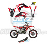 Polepy s potahem sedla (sada polepů a potah sedla Dream) - Honda CRF250R / 18-21 + CRF450R / 17-20 + CRF450X / 17-23 - typ polepů Dream4